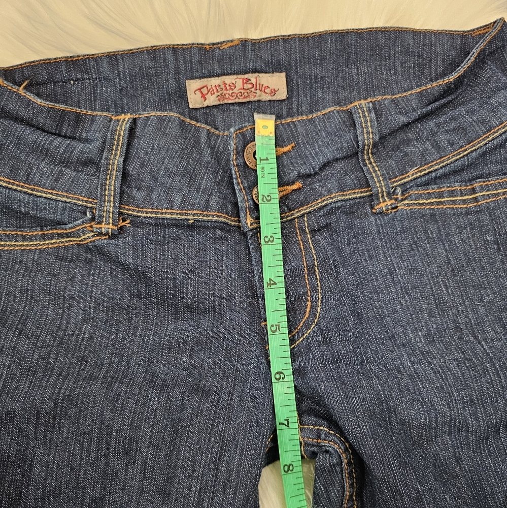 Vintage Paris Blues Cuffed Denim Capris - Picture 5 of 7